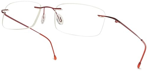 ABETOS Lesebrille Randlose Ultraleicht Titan Blaulichtfilter Lesehilfe Rahmenlose Rechteckig Sehhilfe Lesebrillen für Damen und Herren