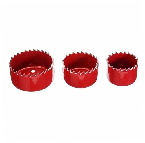 Kit de Découpe de Trous 16 Pièces en Métal Rouge pour Perçage Rond