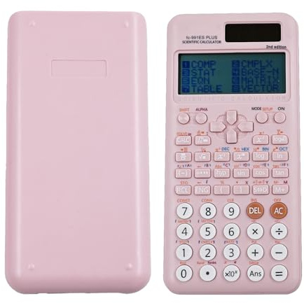 Scientific Calculator Compatible with FC-991ES Plus-2nd Edition Scientific Calculator with 417 Functions for Back to School Supplies Students Teachers Business Office Home，Pink