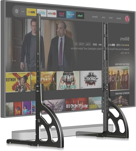 XINLEI Universal Large TV Ständer für Fernseher von 22 bis 85 Zoll, wackelfreier Metallfuß, robuste, verstellbare Ersatzfüße, max. VESA 1000 x 500 mm, Tragkraft 55 kg ML1760E