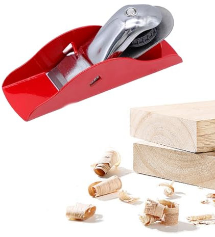 Wood Plane,Door Planer,Hand Planers for Wood,Hand Planer,Mini Block Plane,Block Planes for Woodworking,Carbon Steel Material,Suitable in Trimming and DIY Carpentry(Red)