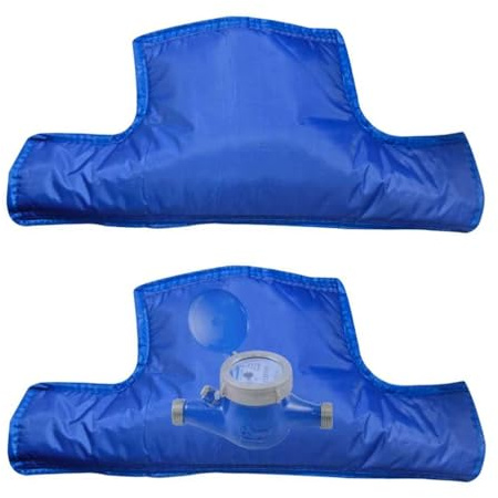 Lets Joy Compteur d'eau Extérieur Isolé, 2PCS Couvercle de Compteur d'eau Isolé, 55 x 25cm Etanche Housse Isolation à Compteur d'eau, Protection des Conduites en Hiver