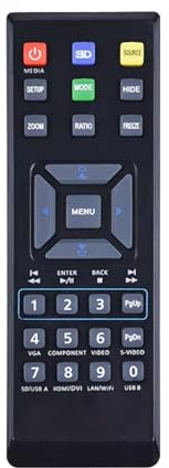 GOUYESHO Ersatz Fernbedienung Kompatibel mit Acer Projektor P1220 P1283 H5360BD H5382BD H6502BD H6512BD H6510BD H6515BD H6517BD H6517ST H6520BD H7532BD H7550BD H7550BDz H6517ABD H5370BD H5380BD