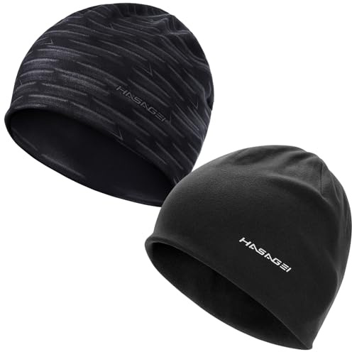 HASAGEI Laufmütze Herren Damen Fahrradmütze unter Helm Mütze Kalten Jahreszeit Warm Sportmütze Antistatisch Beanie für Freizeitaktivitäten Joggen Reisen Ski Radfahren