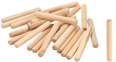sourcing map Perni di tasselli in legno da 10 mm x 80 mm, per lavori artigianali, mobili, fai da te, legno duro, conteggio 100