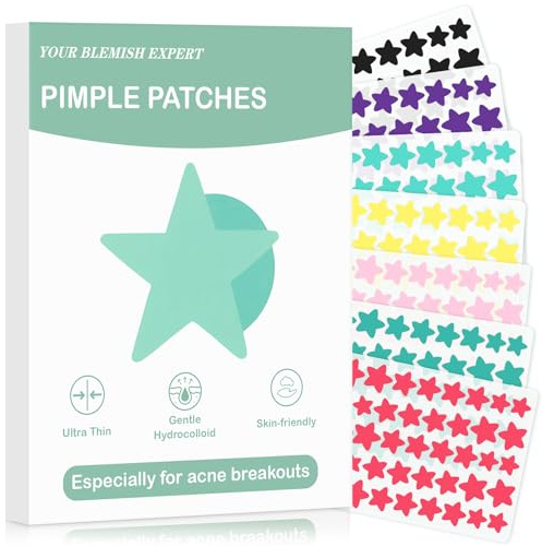 Lullu 280 Estrellas Parches Granos, Star Pimple Acne Patches Sticker Cara