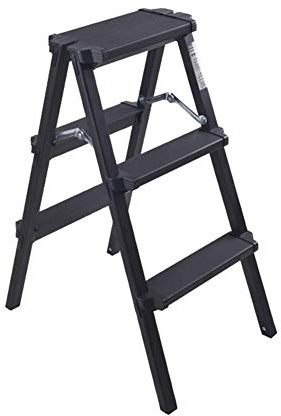 LISHEUK Scala Portatile a 3 gradini - Sgabello Pieghevole Multifunzionale per casa, Cucina e Garage - Design Robusto, Leggero e Compatto per Una Facile conservazione e utilizzo