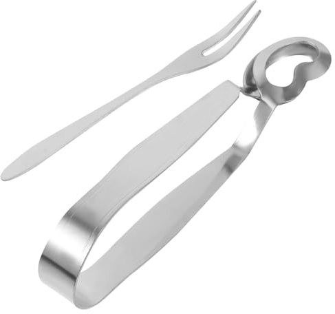 COHEALI Stainless Steel Escargot Tong Prong Fork for Snail Dining Heat Resistant Rustproof Seafood Tool Multi-use Snail Eating Utensil for Dinner and Housewarming