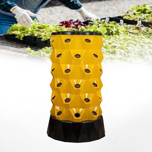 Torre di coltivazione idroponica verticale - Sistema aeroponico per la coltivazione di fragole, pomodori, lattuga - Kit idroponico interno/esterno con pompa