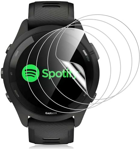 Pnakqil 4 stycken skärmskydd till Garmin Forerunner 265 | Ultraflexibel TPU-film [bubbelfri] – HD-transparens mot repor film, totalt filmtäckning för Garmin Forerunner 265