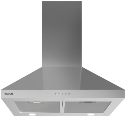 TEKA Campana Decorativa Piramidal, Acero Inoxidable, 3 Velocidades, 60 cm | Control Electrónico, Lámparas LED Dobles, 2 Filtros de Aluminio, Reducción de Salida Incluida, DBP 68150 EOS IX