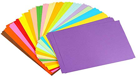 Erlliyeu Buntpapier Farbigen A4 Kopierpapier Papier mehr Spaß am Basteln Gestalten Dekorieren Zuschnitt-Papier 100 Blätter 10 Farben für DIY Kunst Handwerk (20 * 30cm)