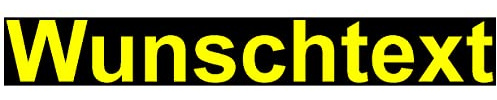 Samunshi® Aufkleber Schriftzug Autoaufkleber Werbung in 9 Größen und 25 Farben (1x60cm gelb)
