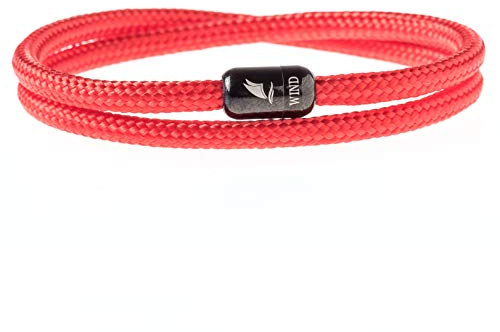Wind Passion – Paracord Armband aus Seemannsgarn, handgemacht & geflochten | Segeltau Herren, Surfer Frauen | Ideale Partner Geschenke, Herren Geschenke | Segeltau Armband, wasserfest