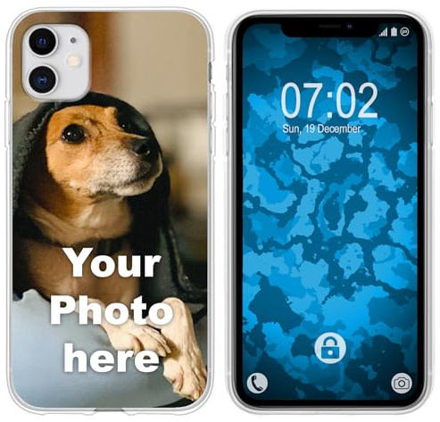PhoneNatic personalisierte Handyhülle für iPhone 11 Custom Case transparent zum selbst gestalten mit eigenem Foto Bild Text individuell