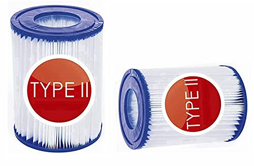 Mscomft Filter Typ II für Bestway 58094,Filterelement Größe II geeignet für Bestway Familien-Pool,aufblasbarer Pool-Filter,Filterkartuschen Kartuschenfilter Papier (2 Stück) | Für Bestway Steel pro Frame Pool,Familien-Pool,aufblasbarer Pool-Filter