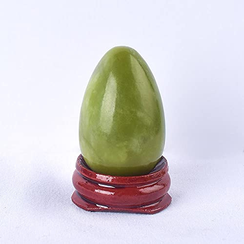 Mujeres Masaje Cuerpo Sin Agujero Jade Verde Natural Huevos Yoni Ejercitador Kegel Músculo pélvico Curación Vaginal Cuidado de la salud Ben Wa Balls-40x25mm