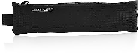 office box Federmäppchen Mini – Federmäppchen für die Schule mit doppeltem Reißverschluss mit exklusivem Griff, waschbar und robust, hergestellt aus Polyester von Colorline, Schwarz , 22 x 5 x 1.5 cm