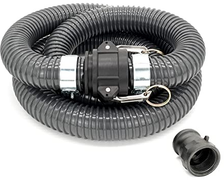 SEWOMO-L (SET) 38/40mm | 2m - Abwasserschlauch mit Kamlok Kupplung 1 1/2 Innengewinde Schlauch für Wohnmobil Wohnwagen