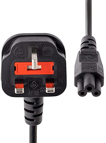 2M Right Angle C5 Power Cable Cloverleaf Made for LG TV UK Lead