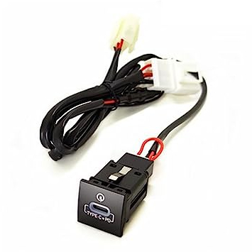 Adatto for VW Fit for Golf 6 Fit for Jetta 5 MK5 Fit for Scirocco 06-14 Caricabatteria USB for auto Presa PD Carica rapida QC3.0 Pulsante adattatore interfaccia accendisigari ( Color : Type C PD charg