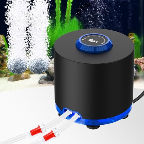 AQQA Akvarium luftpump, 960L/H akvarium glödlampa kan uppfylla de tre kraven: ultratyst drift, låg vibration och tillräckligt med syre