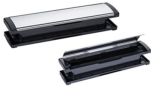 Obahdirry Villa Stainless Steel Letter Box,Double Glass and Wooden Door Letter Box Silver