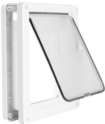 Small Doggie Door with Magnetic Locking Panel for Home Security - Durable & Weatherproof 13.5x11.1” for Small to Medium Dogs, Cats, Pets. Easy to Install