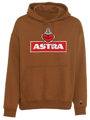 ASTRA Bier Kapuzenpullover, Hoodie, Kapuzensweater, braun, mit Bestickung auf Brust und Ärmel (1002900, DE/NL/SE/PL, Alphanumerisch, M, Regular, Regular)