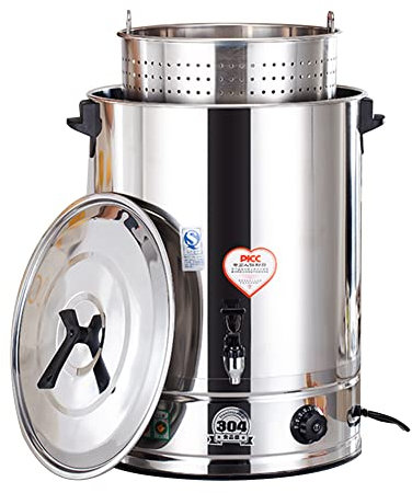 WQZStar Weinisolierfass, kommerzieller Speiseurne/Warmwasserbereiter aus Edelstahl, einstellbare Temperatur mit Filter, elektrisch beheiztes Suppenfass aus Edelstahl, 60 l (60 l)