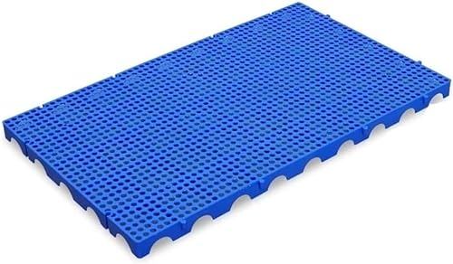MekUk Kunststoffpalette Kunststoff-Paletten-Lagerpalette, Haustier-Feuchtigkeitsbarriere, Frachtaufbewahrungsmatte for Garage, Supermarkt, 1 Packung für Zwinger, Garten, Keller, Patio (Color : Blu,