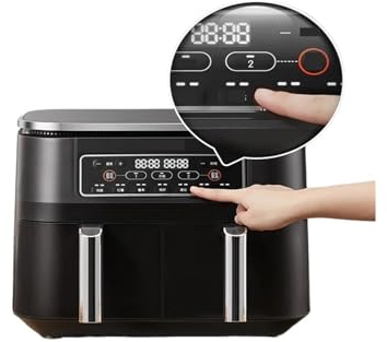 Essentiels alimentaires et aides familiales Friteuse à air intelligente Friteuse électrique sans huile Double doublure 8 litres Friteuse multifonction de grande capacité Assistant intelligent Pro