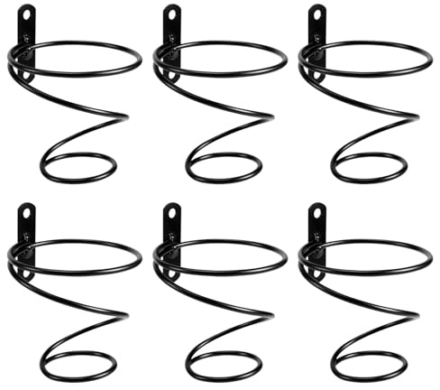 ZDSFSD Pack of 6 Wall Mounted Wine Racks - Wine Bottle Display Holder with Screws, Modern Style, Rust