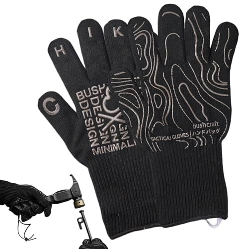 Anti-Scalding Gloves | Non-Slip Grip Heat Resistant Oven Mitts | Long Sleeve Grill Gloves for Safe Cooking, Kitchen, and Grilling, Perfect for Handling Hot Dishes and Barbecue