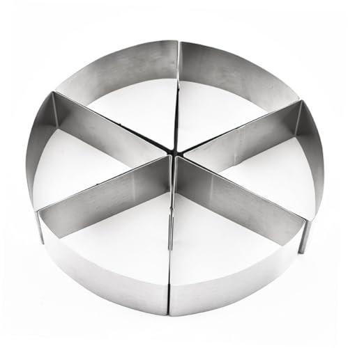 Alipis 6pcs Stainless Steel Round Cake Diced Mold Triangle Mousse Cutting Tool for Cake Slicer Cutter