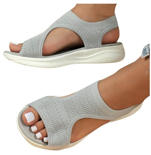 deals of the day,Sandals for Women Orthopedic, Sandals with Arch Support Summer Slip on Ladies Wedge Slingback Walking Slip on Platform Shoes Casual Beach Comfy Washable Slide Sport Shoes