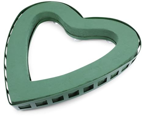 Uonlytech Portafiori a Forma di Cuore in Schiuma Ventosa, Supporto per Composizioni Floreali per Decorazioni Auto Matrimonio e Feste, 41 Cm