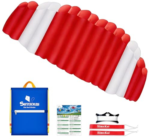 Simxkai Zweileiner 1,4 m & 2,5 m Sunt Drachen für Erwachsene und Anfänger 2 x 25 m auf Winder mit Schlaufen