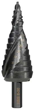 BCOMFY Broca escalonada de Metal, 4-12/20/32mm, 6-30mm, HSS, Broca cónica escalonada de Cobalto, Herramienta de perforación cortadora de Agujeros for Madera/Metal, 1 ud.(4-12mm)