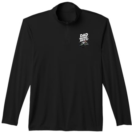 Dad Mows Best Lawn Riding Mower Performance Quarter-Zip Top
