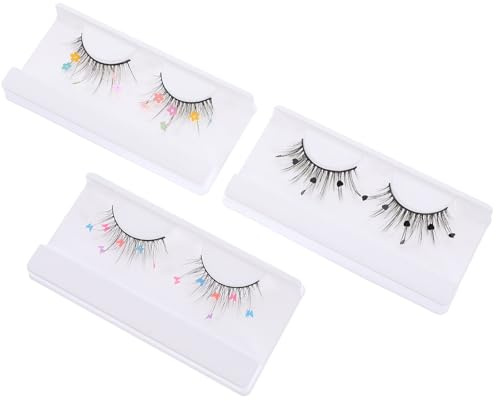 TOGEVAL 3 Paia di Ciglia Finte Paillettes Luccicanti in Pelo Artificiale di Martora Leggero e Affascinante per Trucco Naturale e Vacanze