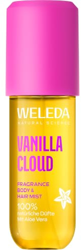 Weleda - Bruma Perfumada Body & Hair Vanilla Cloud, Fragancia Dulce para Cuerpo y Cabello con Aloe Vera, Aroma Vainilla y Caramelo, Sensación Ligera, Todo Tipo de Piel - 95 ml