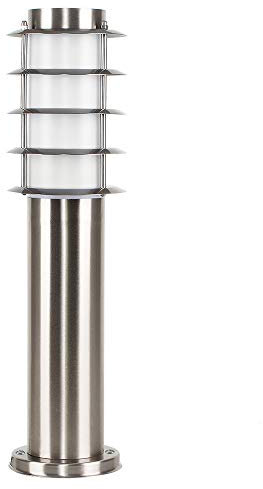 MiniSun | Modern 450mm Stainless Steel Light Post | Post Lights, Home Décor & Improvement Essential | Set of 2 | Includes 4W LED Bulbs [3000K Warm White]