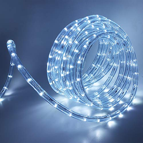 XUNATA 220V-240V LED Lichterschlauch Licht Leiste 36LEDs/m IP65 Wasserdicht Schlauch Seil Lichter für Innen Außen Garten Party Weihnachten Deko（Weiß，10M