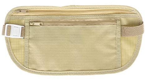 qingqingR Bolsa de Viaje Billetera Oculta Pasaporte Dinero Cinturón Riñonera Slim Secret Security