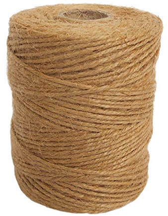 ANSIO Spago di Iuta biodegradabile da Giardino, 101 m, 3 Strati, Spessore 2 mm, Corda di Iuta per Decorazione, Giardino, floristica, Arti Fai da Te, impacchettamento, Artigianato e confezionamento,