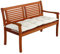 Detex Cojín para Banco de jardín Crema 110x45x8cm Almohadilla para sillón Doble Viscoelástico Hidrófugo