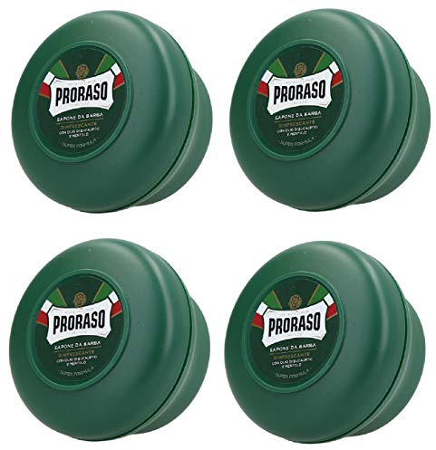 4er Shaving Soap Green Line in a Bowl Proraso Rasierseife Grün im Tiegel 150 ml