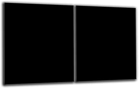 Herdabdeckplatte Abdeckung Ceranfeld Abdeckplatte Schneidebrett 2-Teilig 80x52 Schwarz Spritzschutz Glasplatte Ceranfeldabdeckung Schutz Herdschutz Sicherheitsglas Glasschneidebrett 2x40x52
