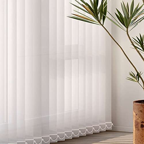NIANXINN Lamellenvorhang Vertikaljalousie,Polyester Stoff Blickdicht Lichtdurchlässig Tür Fenster Jalousie Lamellen Rollo Schiebegardine,Wand- und Deckenmontage,Anpassbar (W120xH160cm(47x63in))